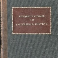 Cubierta de un ejemplar del Reglamento de la Universidad Central de 1853