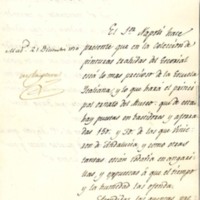 Nota resumen del Ministerio del Interior. 21 diciembre 1810