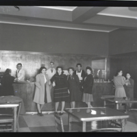 Bar de la Facultad de Filosofía y Letras. [1940-1950]. Fotógrafo: Castellanos