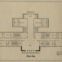 Plano planta baja de la Facultad de Ciencias. Sección Exactas.