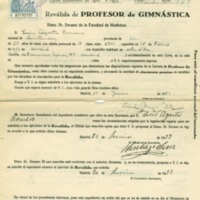 Acta de Reválida de la Escuela de Gimnástica (curso 1932-1933)