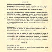 Copia del proyecto de Reglamento del Museo de Ciencias Naturales, AGUCM 161/19-1.