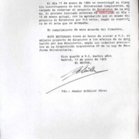Copia del oficio del rector Schüller, enviado al director general de instrucción pública con el proyecto de estatutos