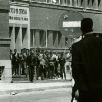 Manifestación estudiantil en la Facultad de Ciencias. 1968. OM-812, 1