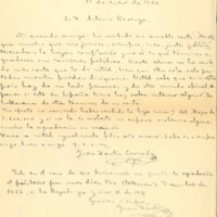 Carta del profesor Juan Dantín Cereceda dirigida al ingeniero geógrafo Antonio Revenga, AGUCM 161/19-1.