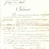 Escrito de Fréderic Quilliet dirigido al marqués de Almenara, ministro del Interior. 4 julio 1810