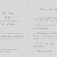 Invitación a la ceremonia de investidura de Ramón Castroviejo